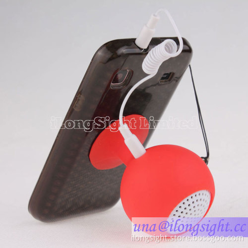 3.5mm Mini Portable With Silicon Sucker Holder Speaker for MP3/iPhone/iPod